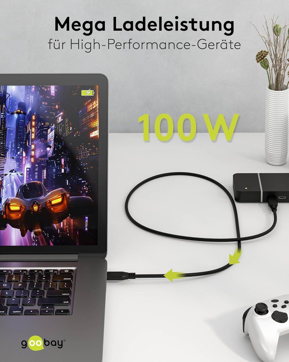 Goobay 74192 USB4® Kabel, USB-C™ auf USB-C™, 40 Gbit/s, 100 W Power Delivery, 8K Video, 1,5 m-3