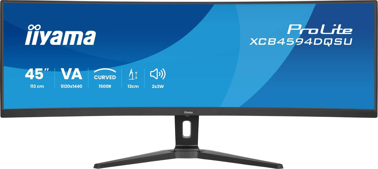iiyama ProLite XCB4594DQSU-B1 Curved-Monitor 113cm (44.5") DQHD, VA, 2ms, HDMI, DP, USB-C