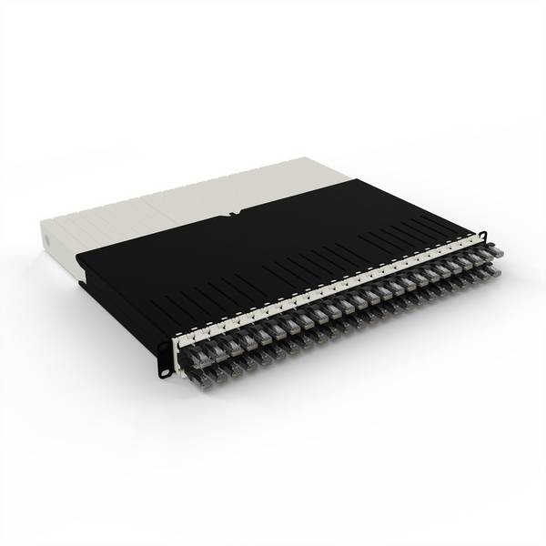 patchbox.one 8RU UTP schwarz Cat.6a 0,8m Netzwerkkabel Installation Patchpanel Cat.6A / Class EA