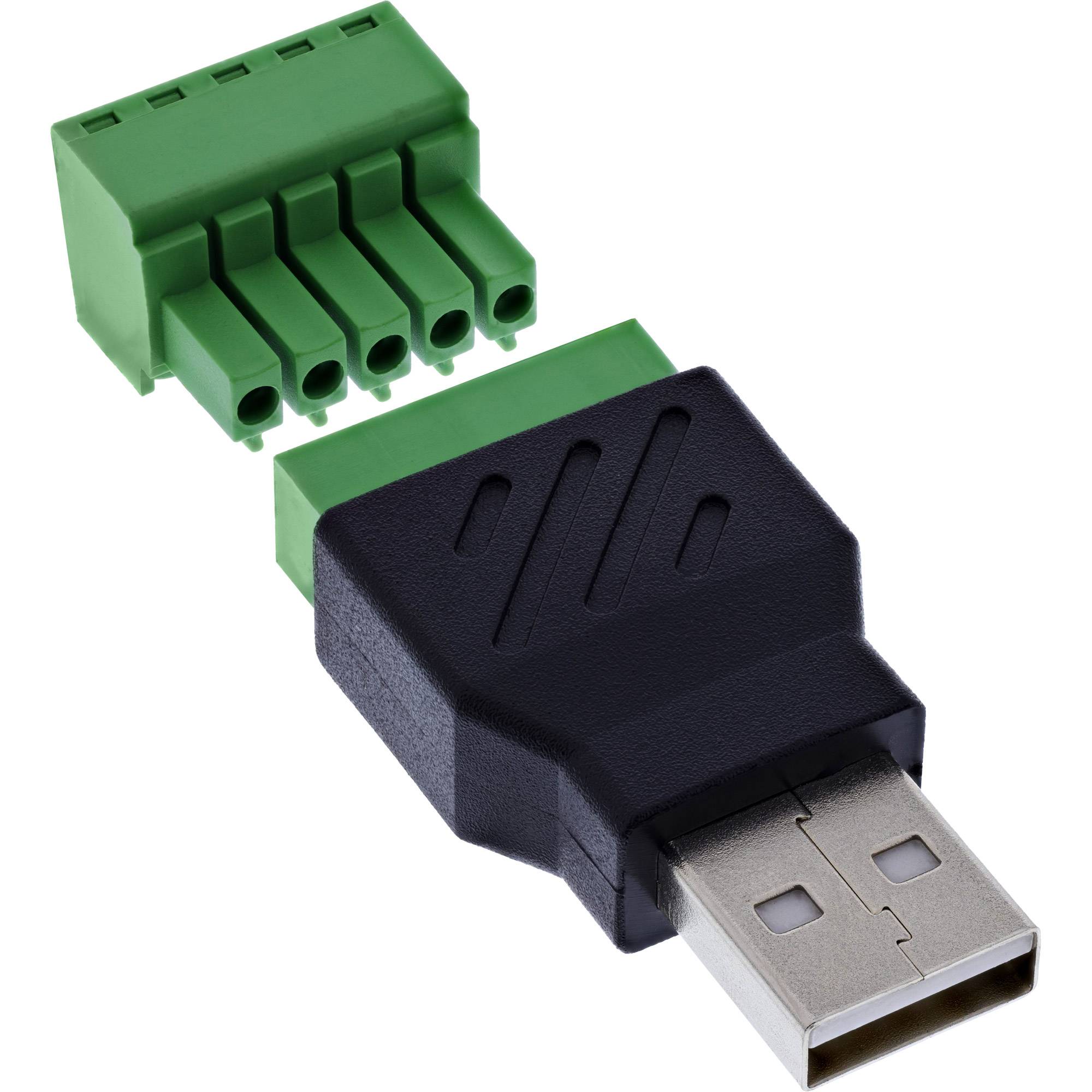 InLine® USB-A Stecker auf Terminalblock, 5-polig, ohne Kabel Adapter / Konverter Terminalblock-2