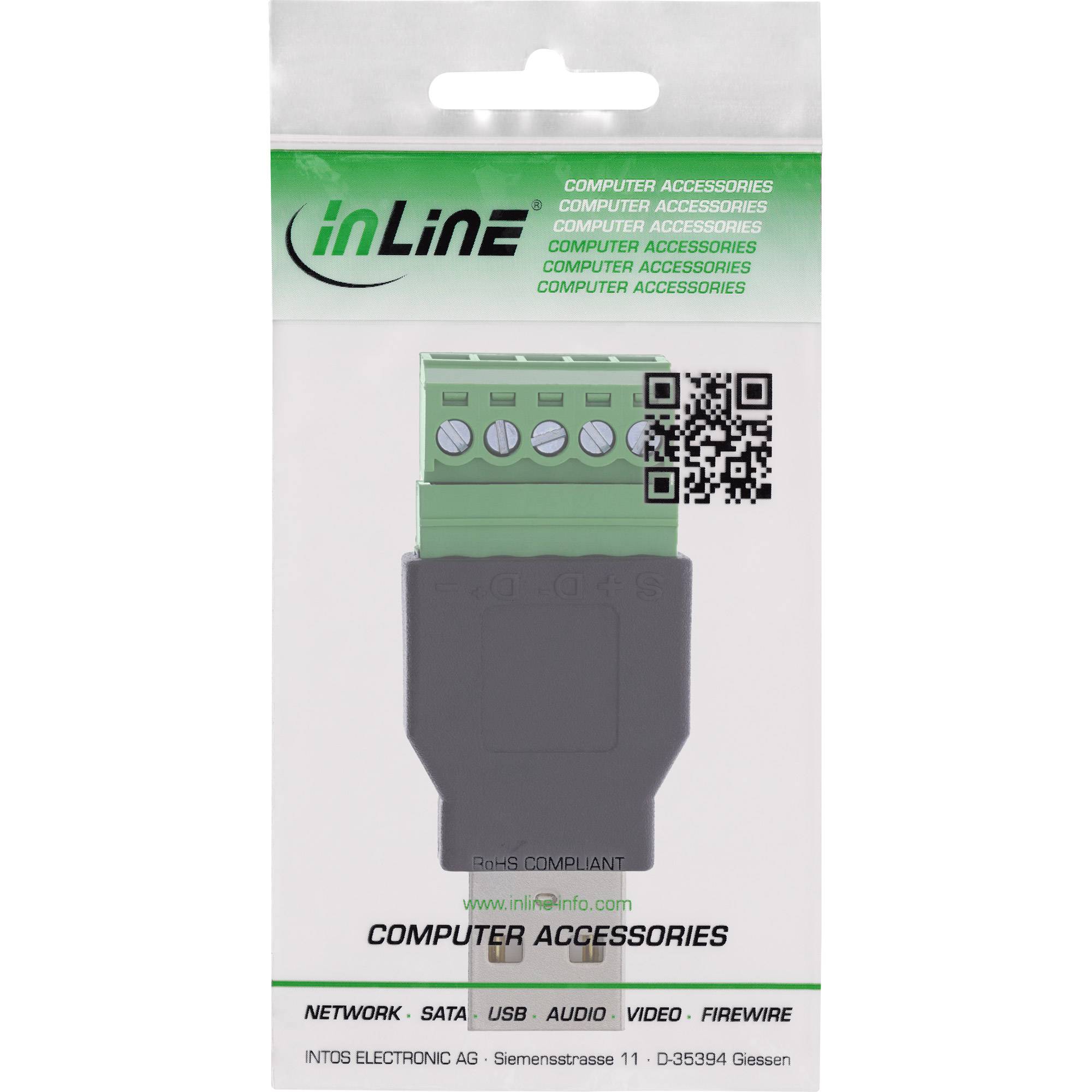 InLine® USB-A Stecker auf Terminalblock, 5-polig, ohne Kabel Adapter / Konverter Terminalblock-3