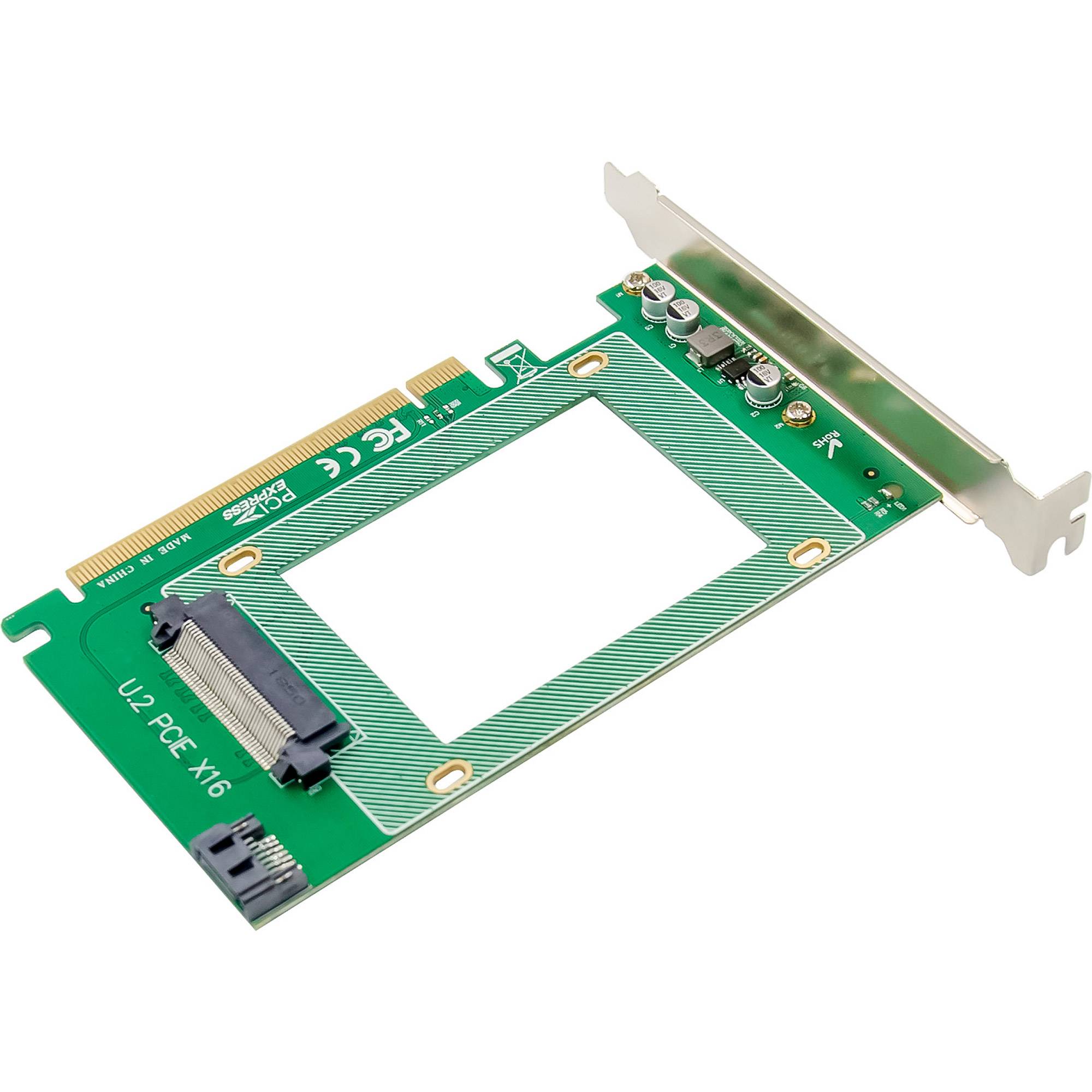 InLine Schnittstellenkarte PCIe x16 zu U.2 NVMe SFF-8639 intern PCI-2
