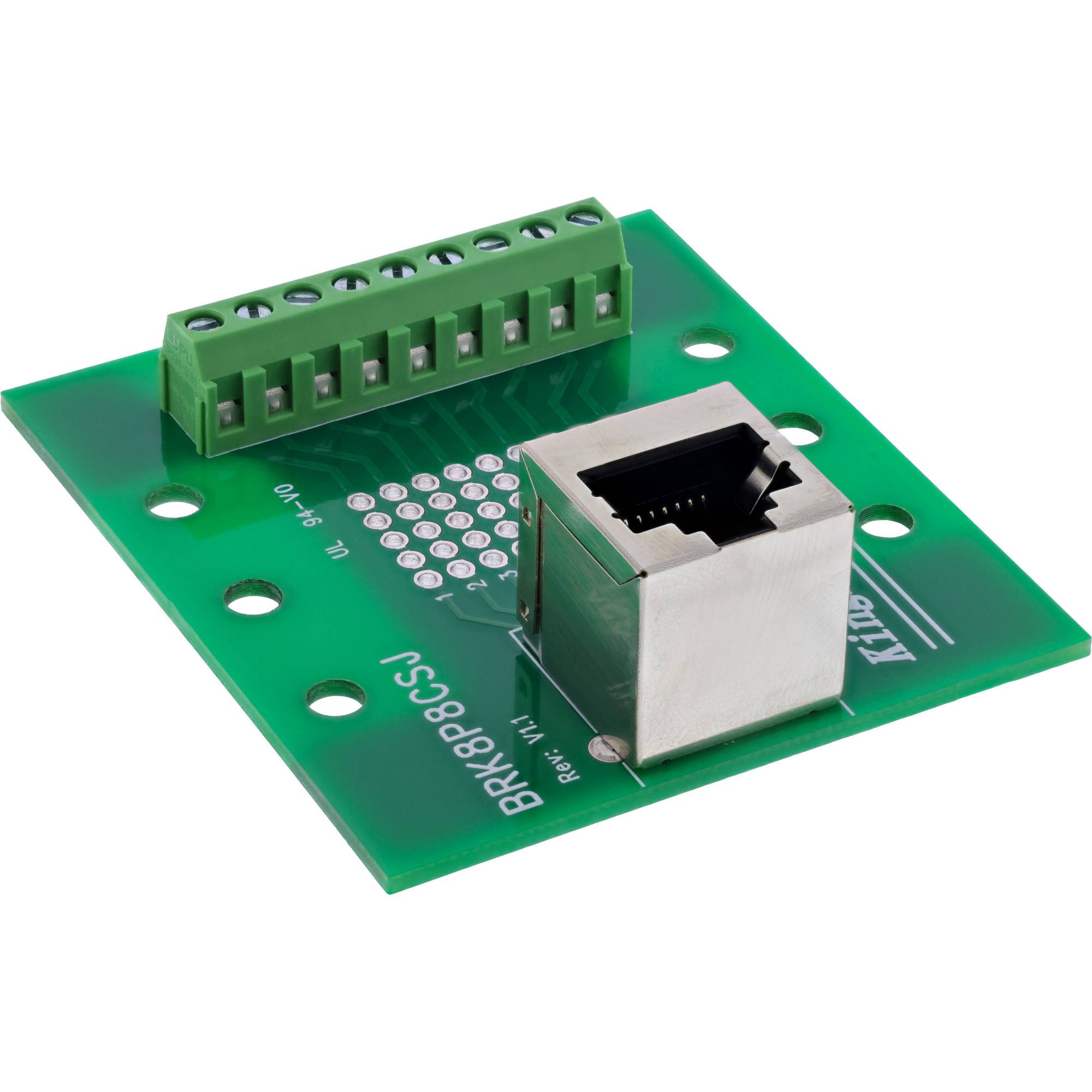 InLine Terminalblock RJ45 Buchse nach oben für Hutschiene-2