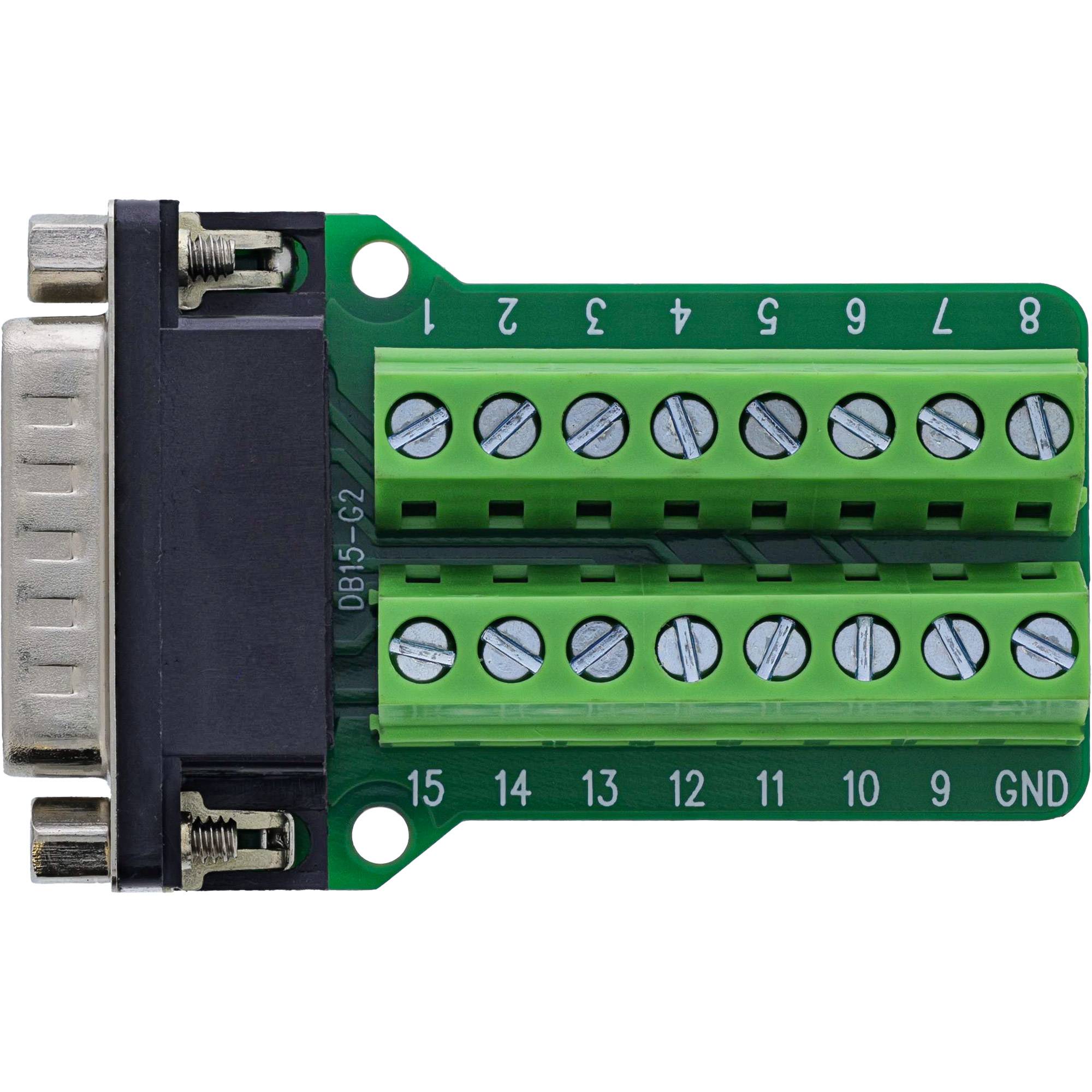 InLine® D-Sub 15 Terminalblock, Stecker, 2-reihig, Schraubklemme Adapter / Konverter Terminalblock-1