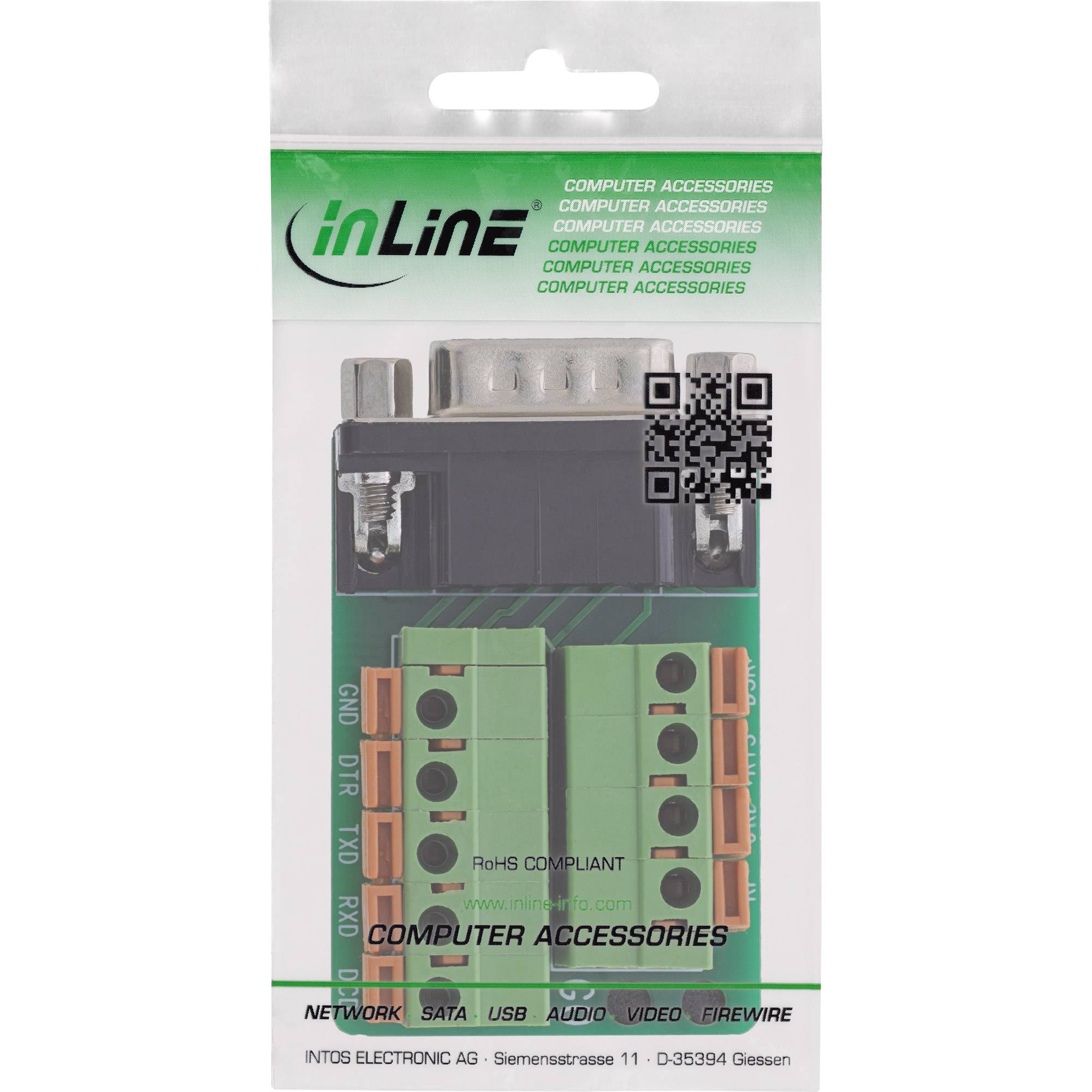 InLine® Terminalblock D-Sub 9 Stecker, Federklemme, Schraubsicherung Adapter / Konverter-2