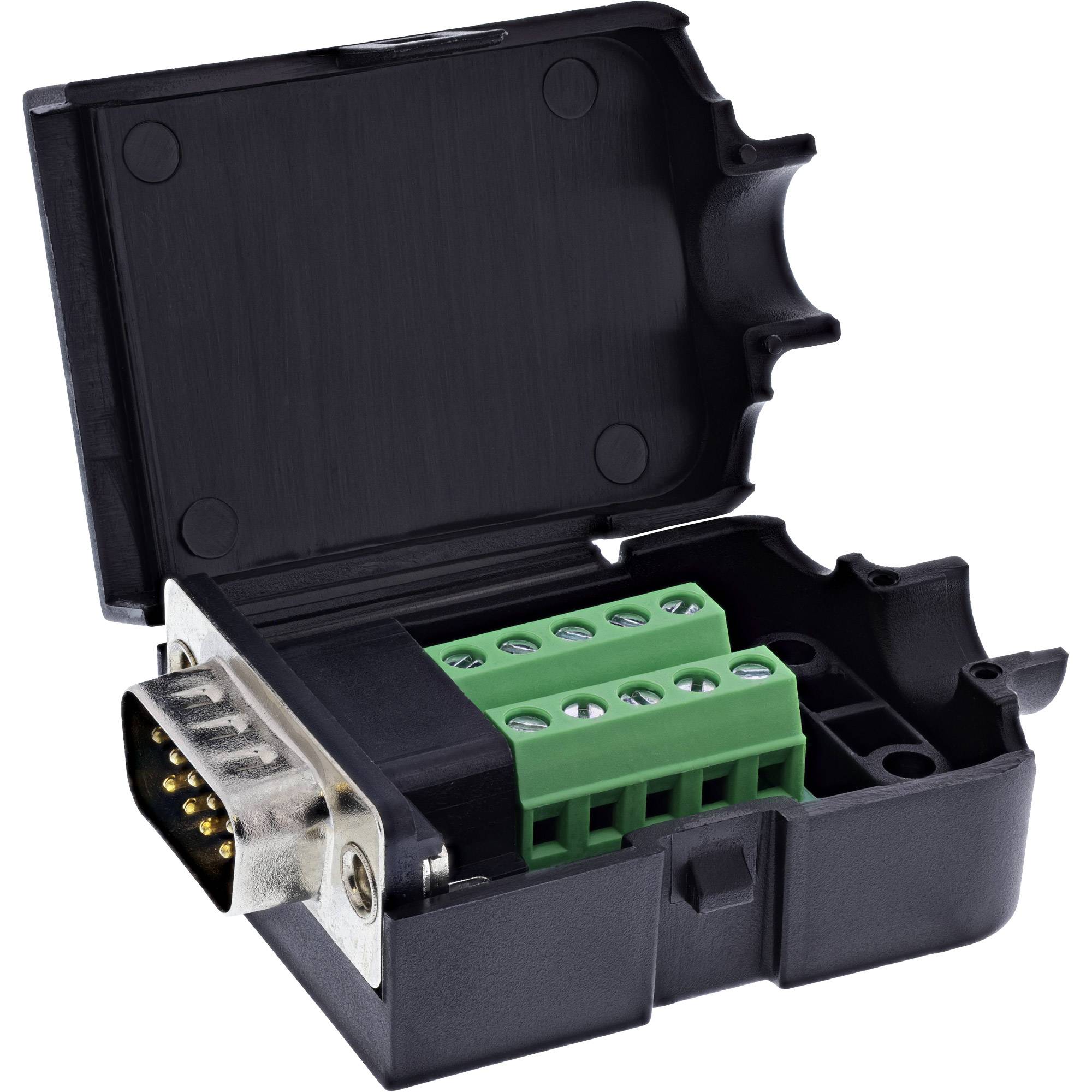 InLine® D-Sub 9 Breakout-Terminalblock, Stecker, Schraubklemme, Rändelschraube Adapter / Konverter-2