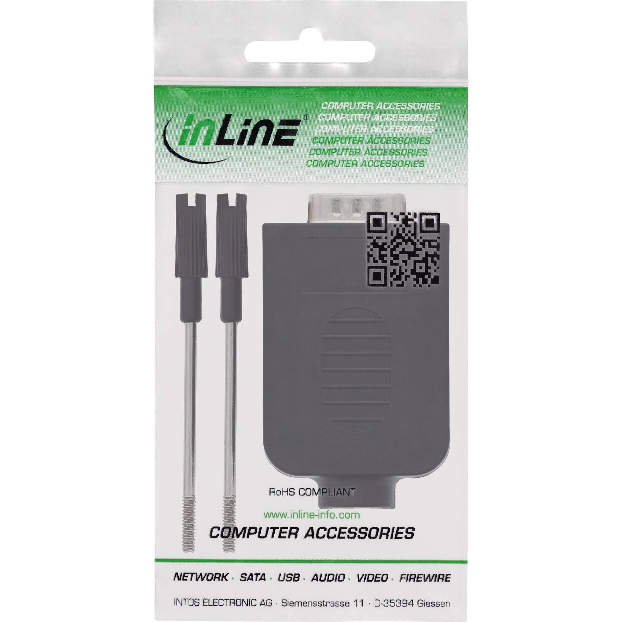 InLine® D-Sub 9 Breakout-Terminalblock, Stecker, Schraubklemme, Rändelschraube Adapter / Konverter-4