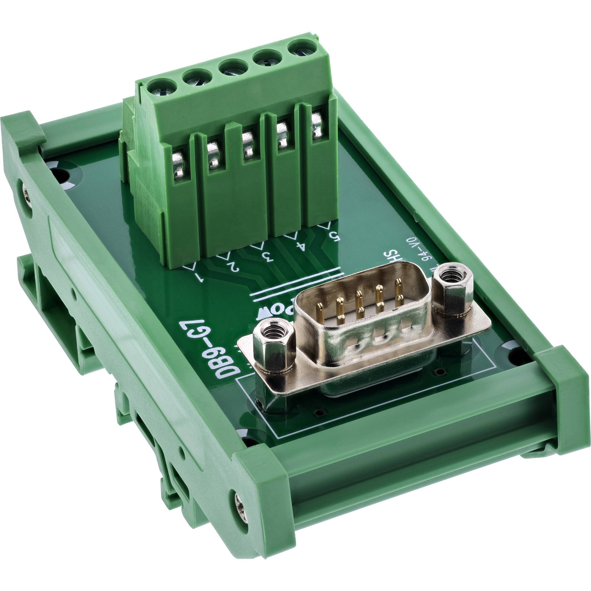 InLine® D-Sub 9 Terminalblock, Stecker, Schraubklemme, Hutschiene Adapter / Konverter Terminalblock-2
