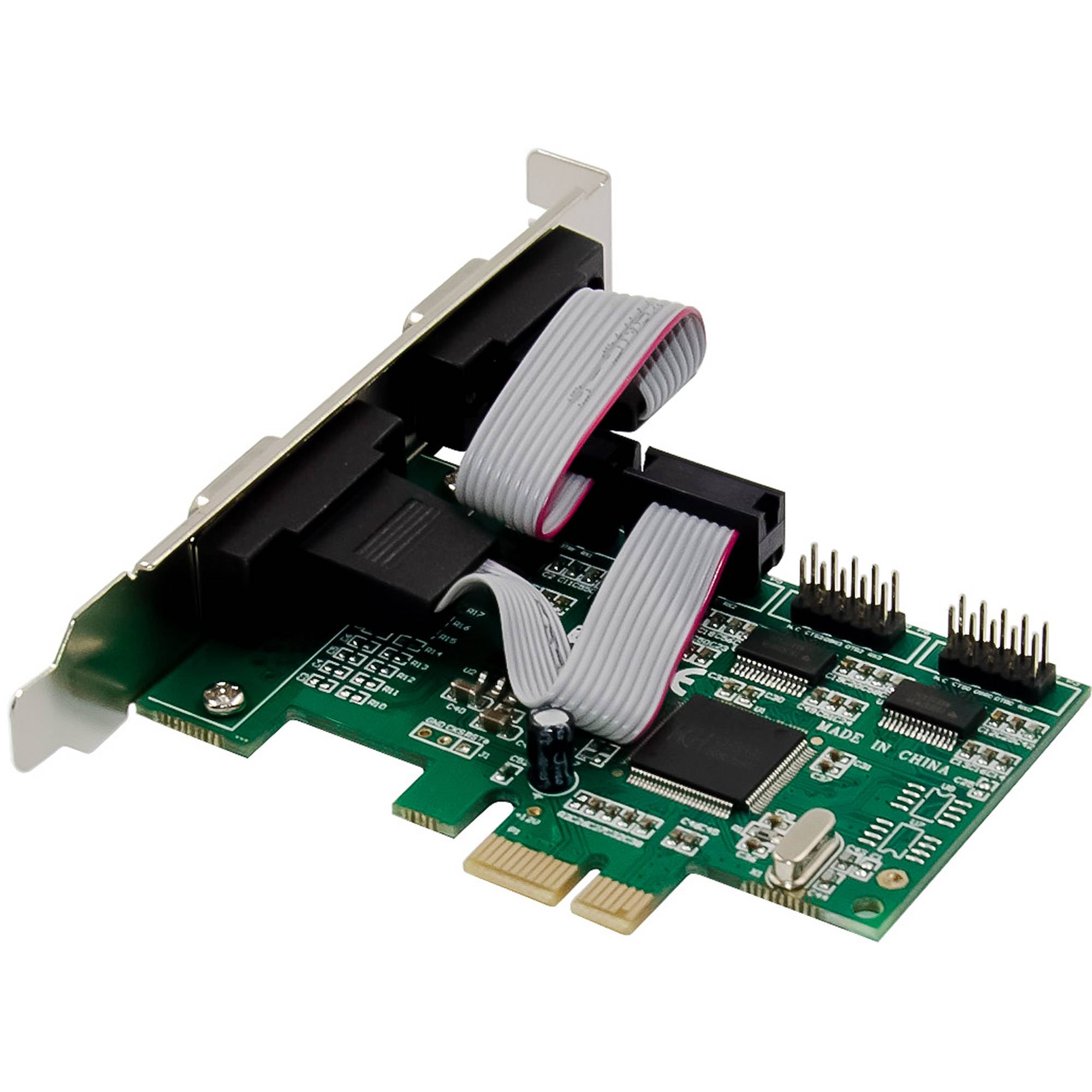 InLine® PCIe 4-Port RS-232 Karte, 4x D-Sub 9 Stecker, inkl. Low-Profile-3