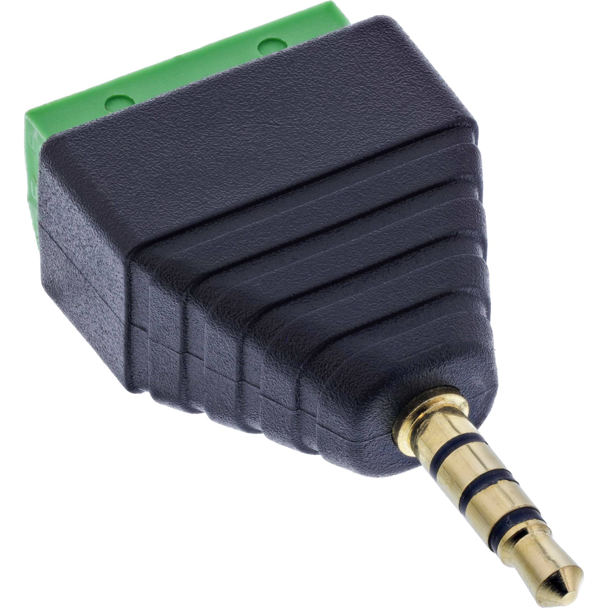 InLine® Adapter 3,5 mm Klinke 4-pol Stereo/Mikro auf Terminalblock, schwarz / Konverter-1