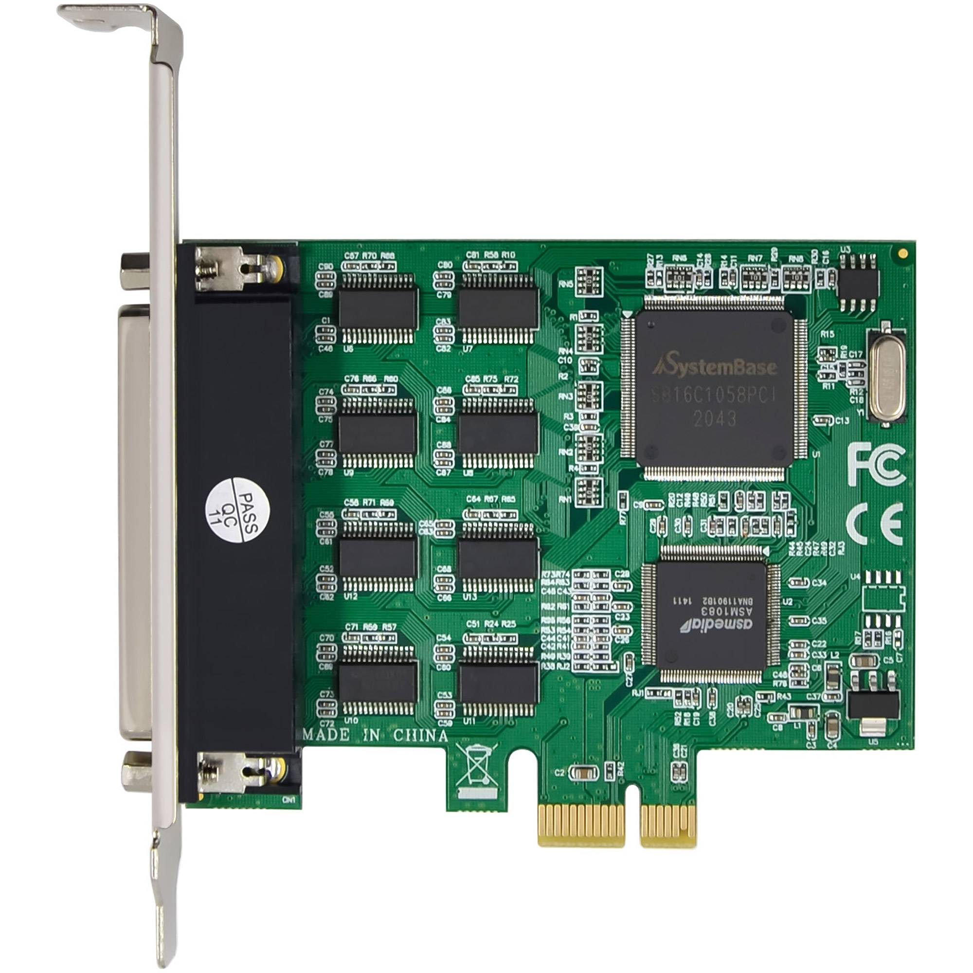 InLine® Schnittstellenkarte, PCIe x1 zu 8x RS-232, D-Sub 9 Stecker-1