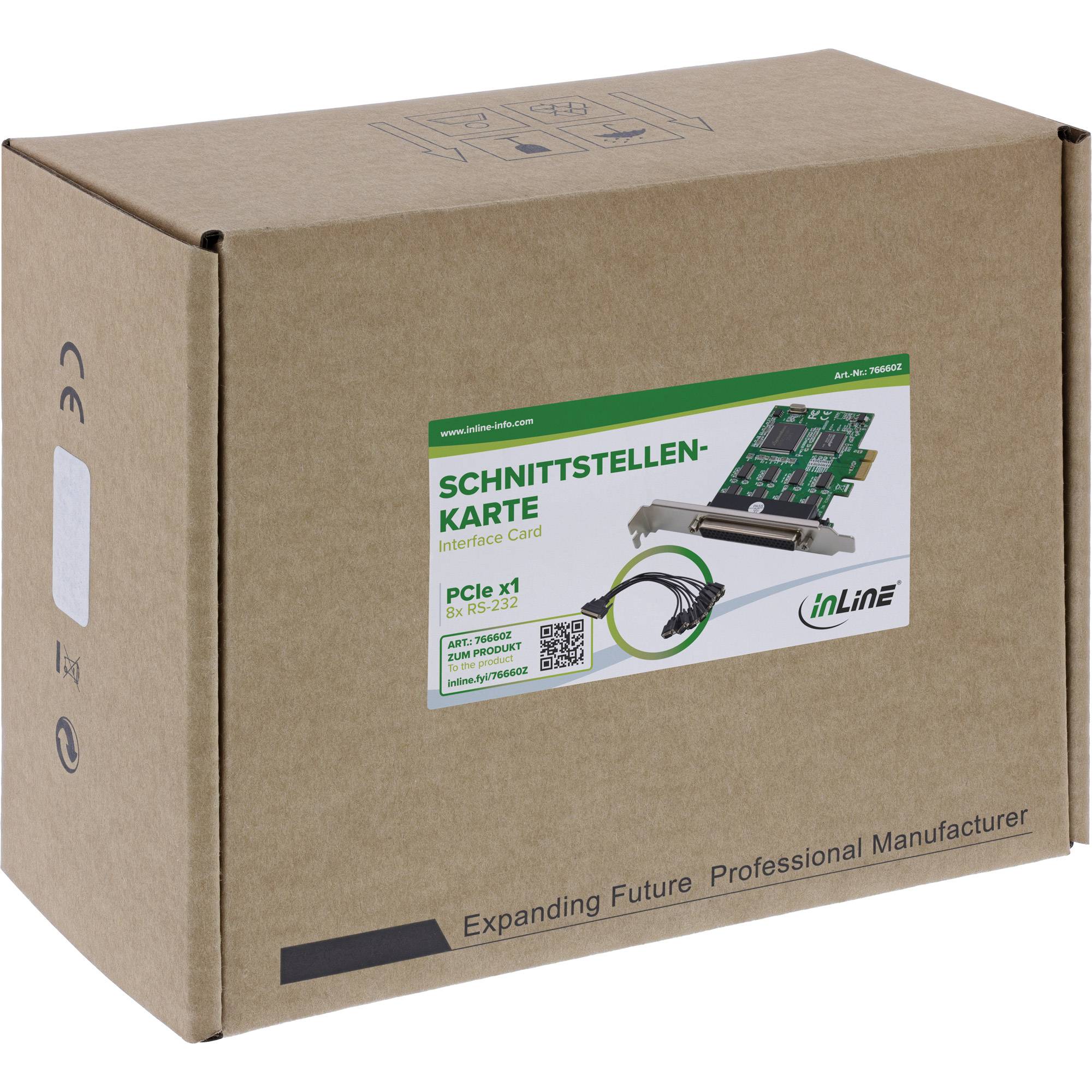 InLine® Schnittstellenkarte, PCIe x1 zu 8x RS-232, D-Sub 9 Stecker-3