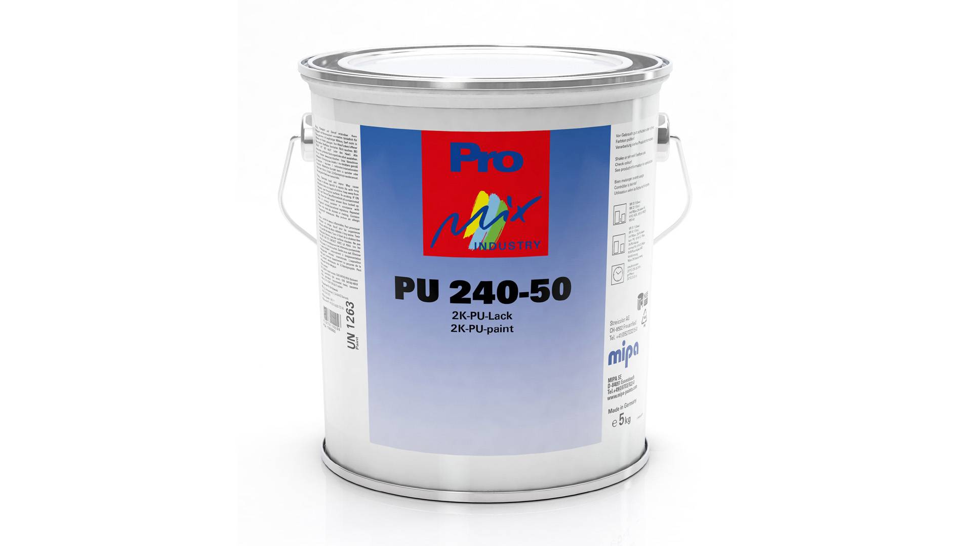 Mipa PU 240-50 2K-PU-Lack halbglänzend RAL 5002 Ultramarinblau (5 kg netto)-0