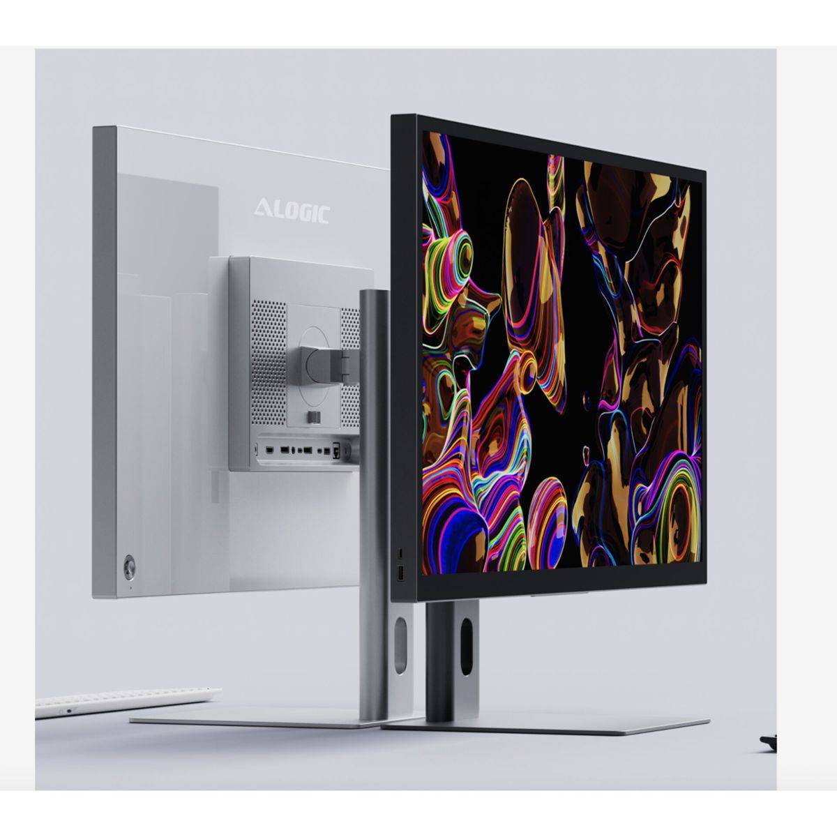 ASPEKT Raise Stand for Monitor Space Grey-0