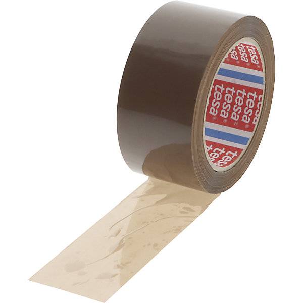 PET-Packband tesa® 60416 55 % recycelt leise abrollbar VE 6 Rollen braun Band-LxB 100 m x 50 mm. 86133649-1