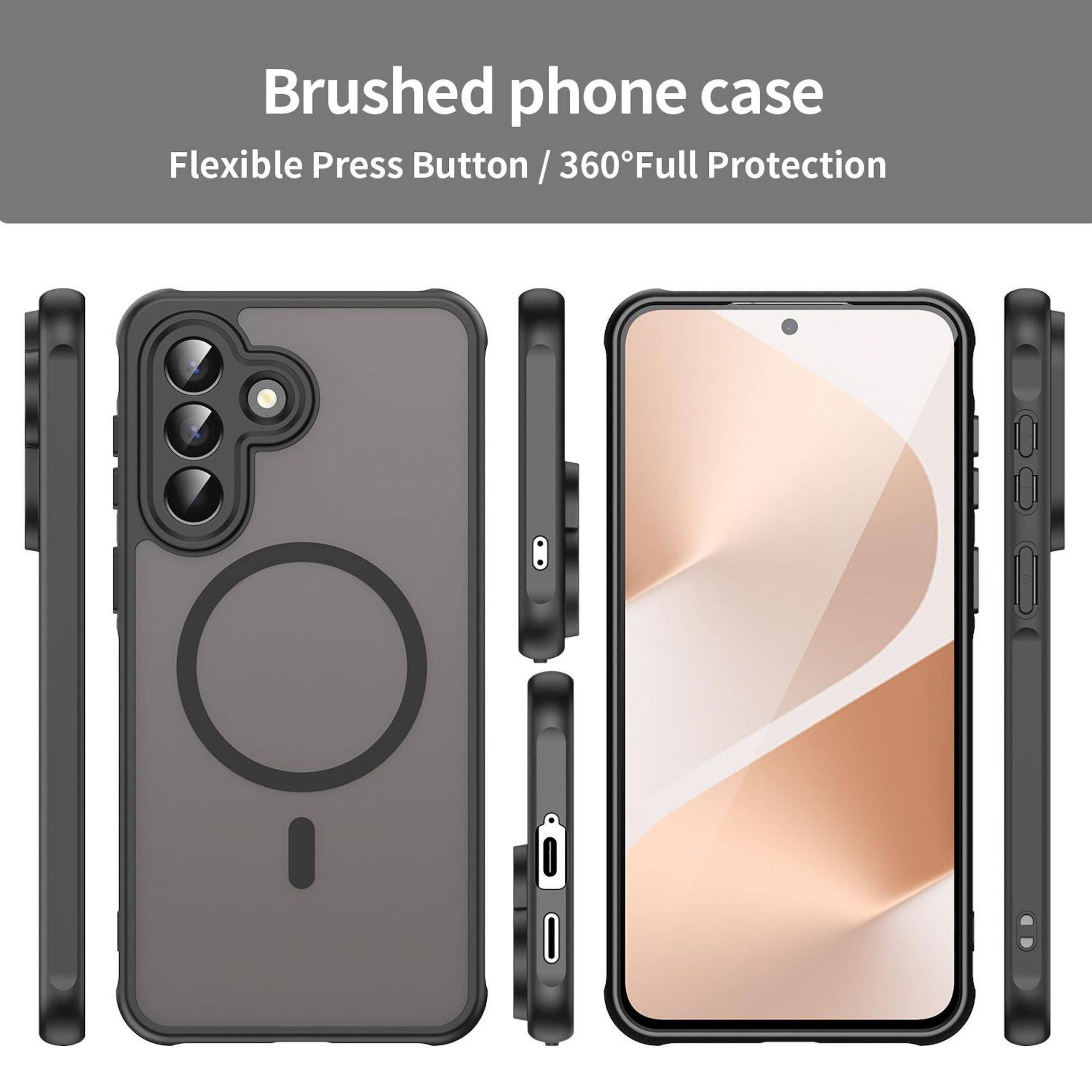 MagSafe Handyhülle für Samsung Galaxy A57 5G TPU Hybrid Kameraschutz Schwarz-1