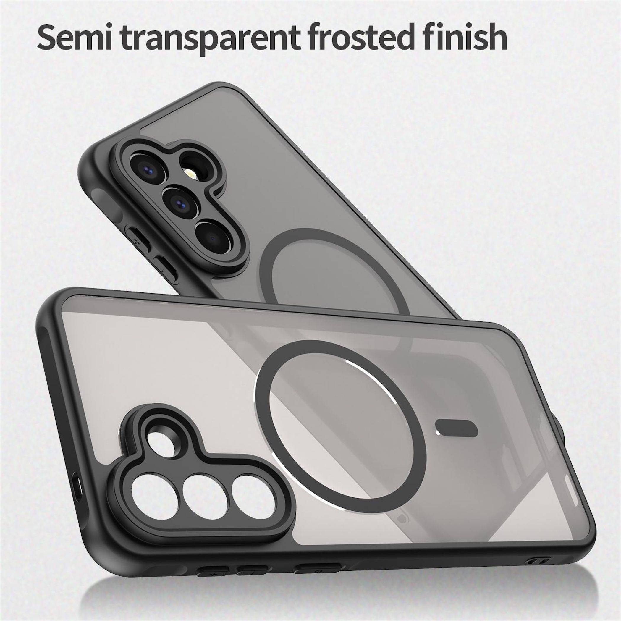 MagSafe Handyhülle für Samsung Galaxy A57 5G TPU Hybrid Kameraschutz Schwarz-4