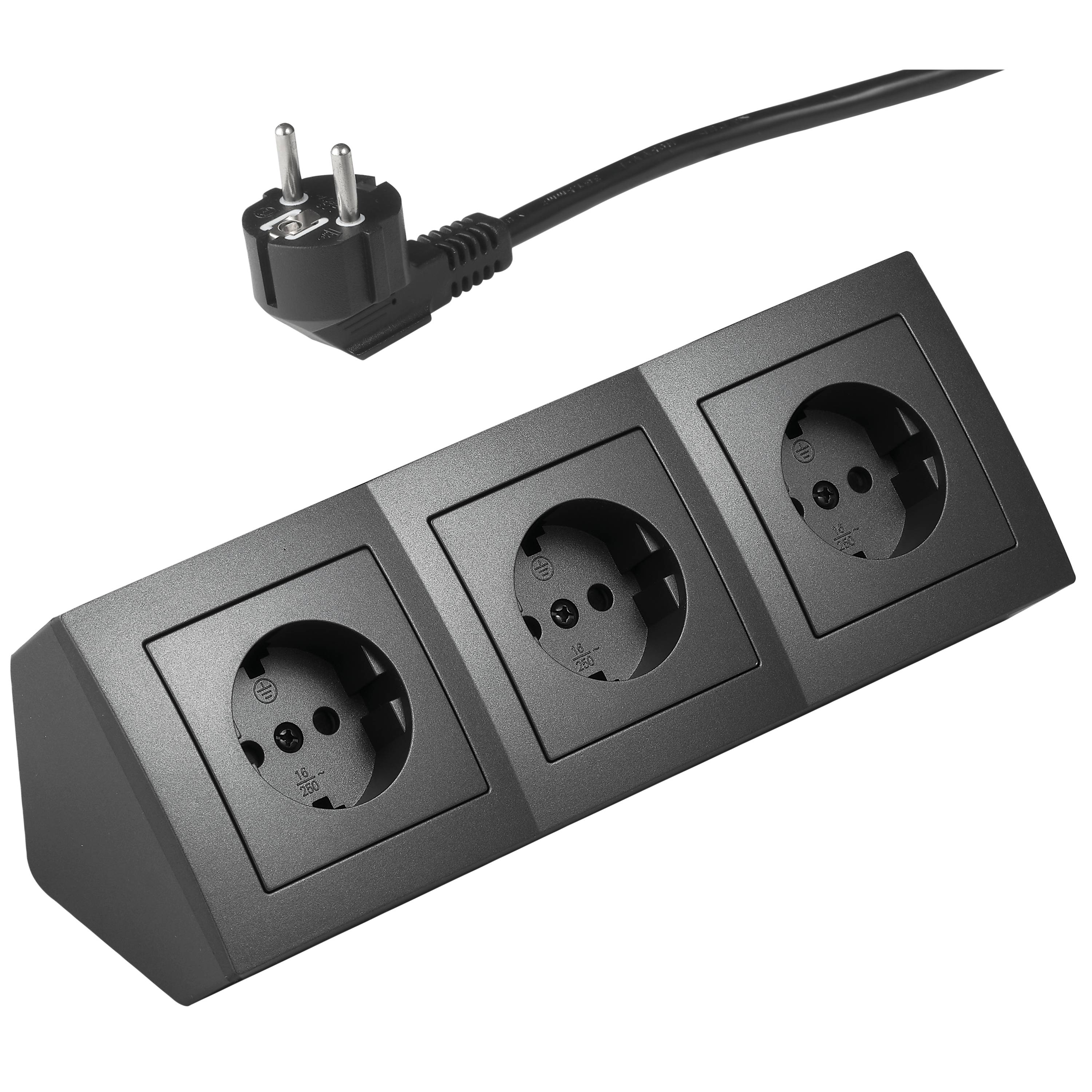 McPower - Steckdosenblock "Flair" 3-fach Stecker & Kabel ant-2