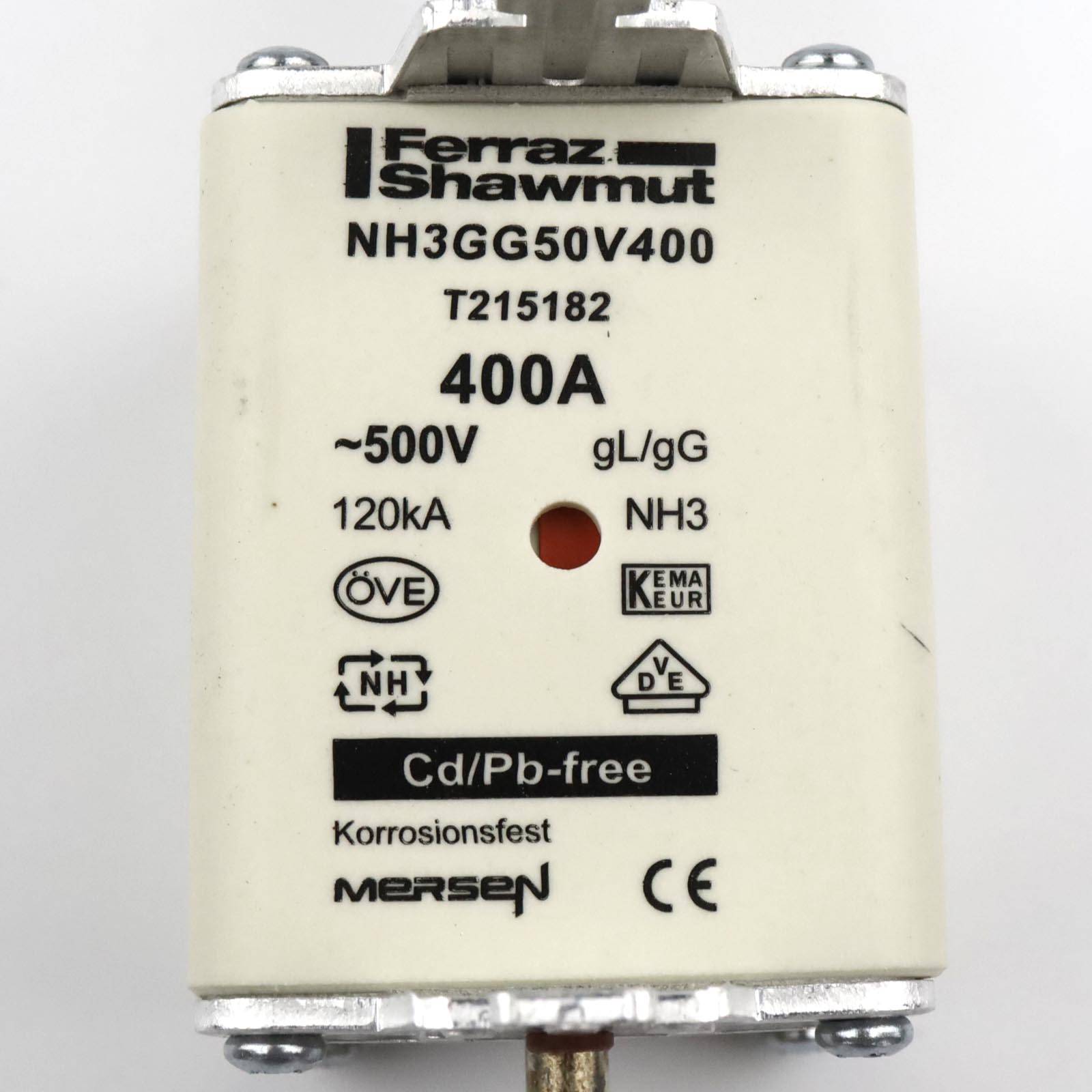 Ferraz-Shawmut/Mersen NH-Sicherungseinsatz NH3GG50V400 500V 400A OVP-2