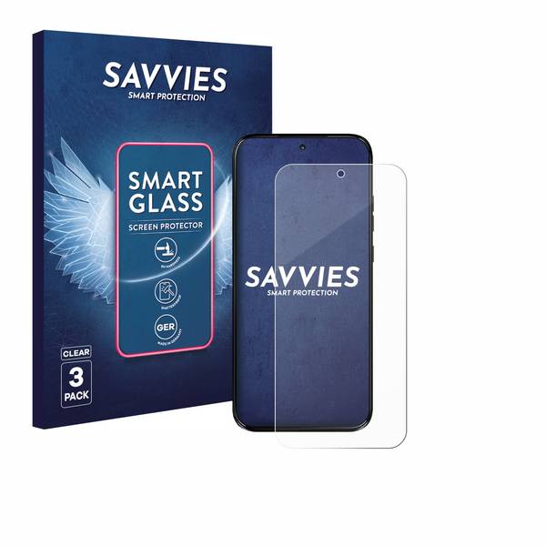 Savvies Smart Glass 3x Flexible Panzer Schutz Glas Folie für Motorola Moto G67
