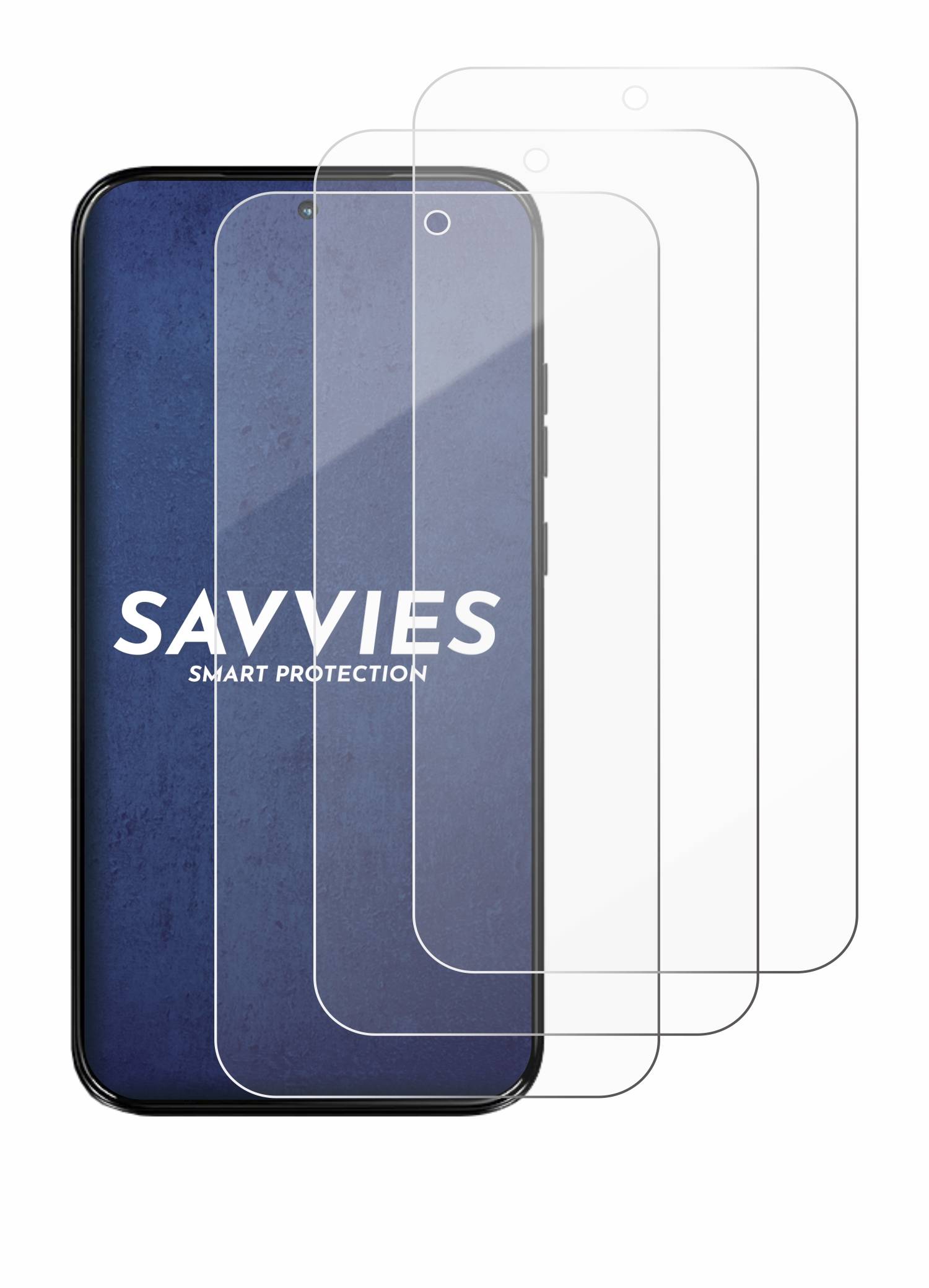 Savvies Smart Glass 3x Flexible Panzer Schutz Glas Folie für Motorola Moto G67-4