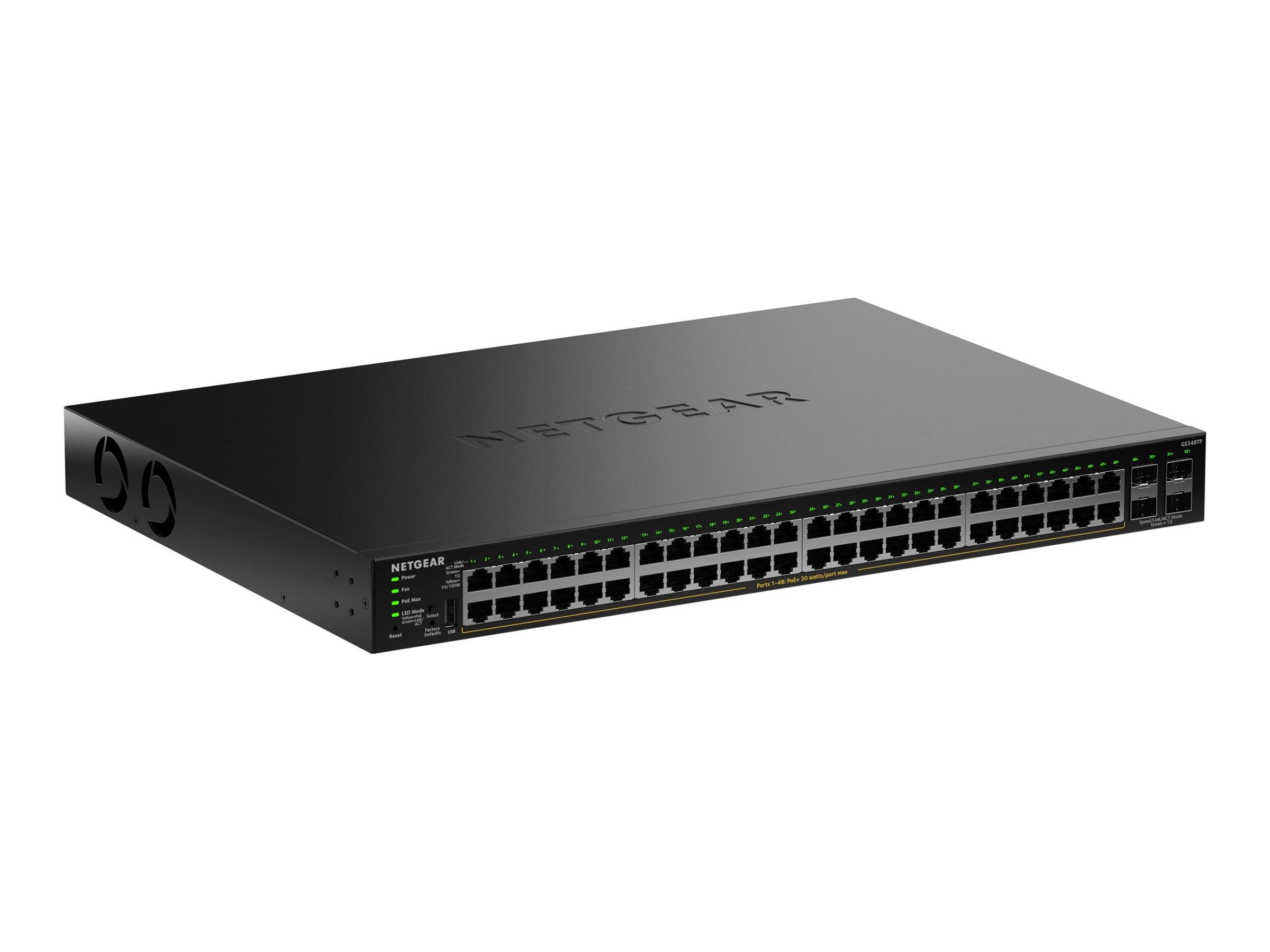 GS348TPv2 - Switch - 2+/L3 Lite - Smart - 48 x 10/100/1000 (PoE+)-0
