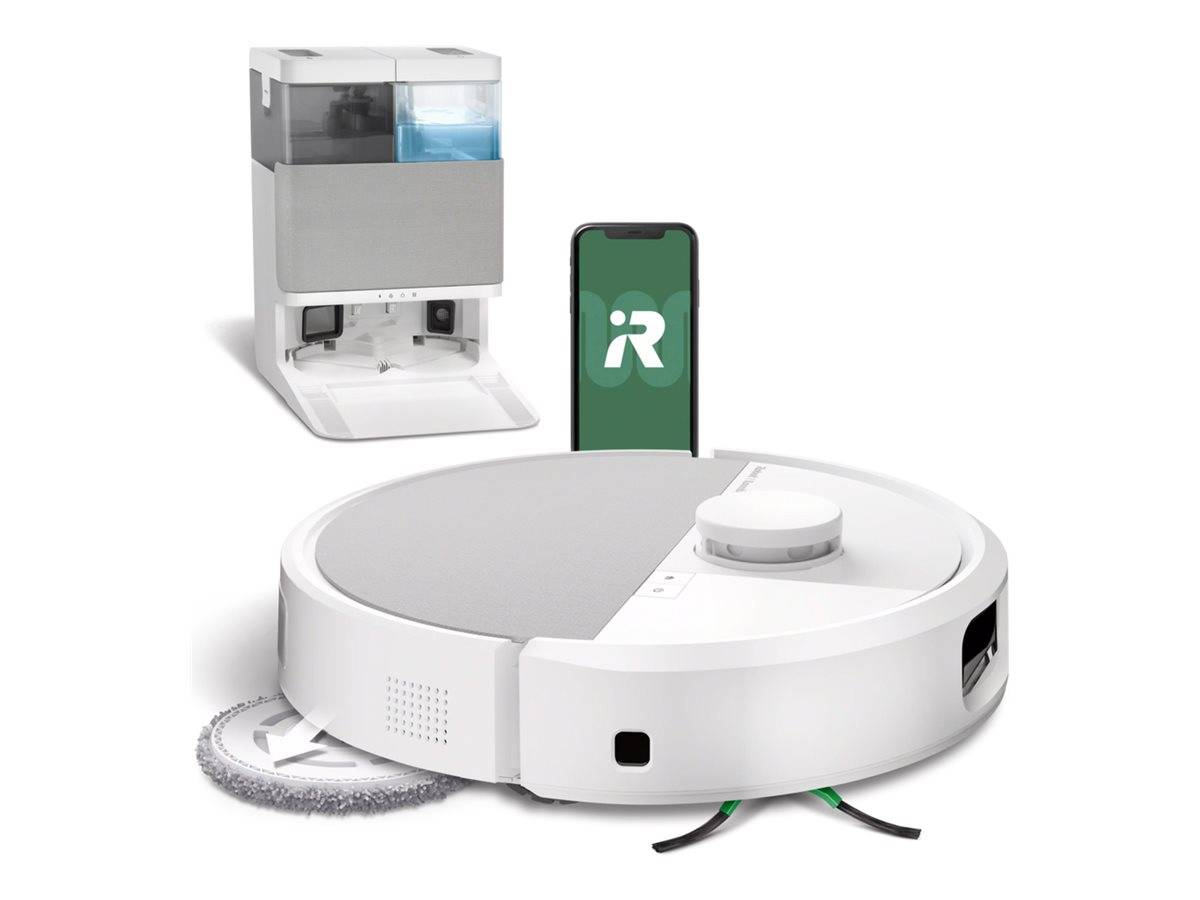 iRobot Roomba Plus 505 Combo Robot + AutoWash Dock, Beutellos, Weiß, Rund, Staubbeutel, 3 Rad/Räder, Ladend, Purificatio