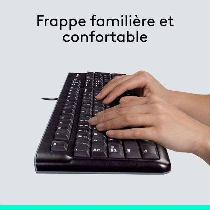 Logitech Logitech MK120 USB Tastatur, Maus-Set Französisch, AZERTY Mehrfarbig-1