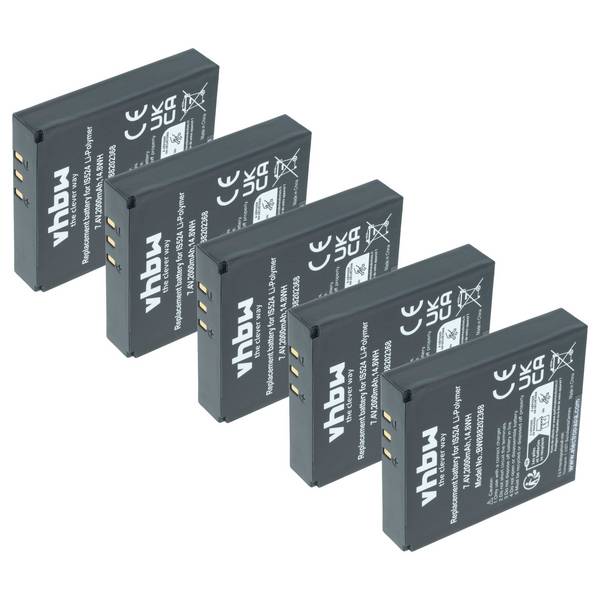 vhbw 5x Akku kompatibel mit Pax D210 | D210 BlueTooth, D210 GPRS, myPOS D210 Wifi Barcodescanner POS (2000 mAh, 7,4 V