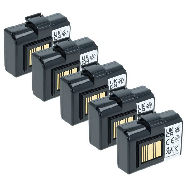 vhbw 5x Akku kompatibel mit Zebra QLn220HC | QLn320HC, QLN220, QLN320 Drucker Kopierer Scanner Etiketten-Drucker (3400
