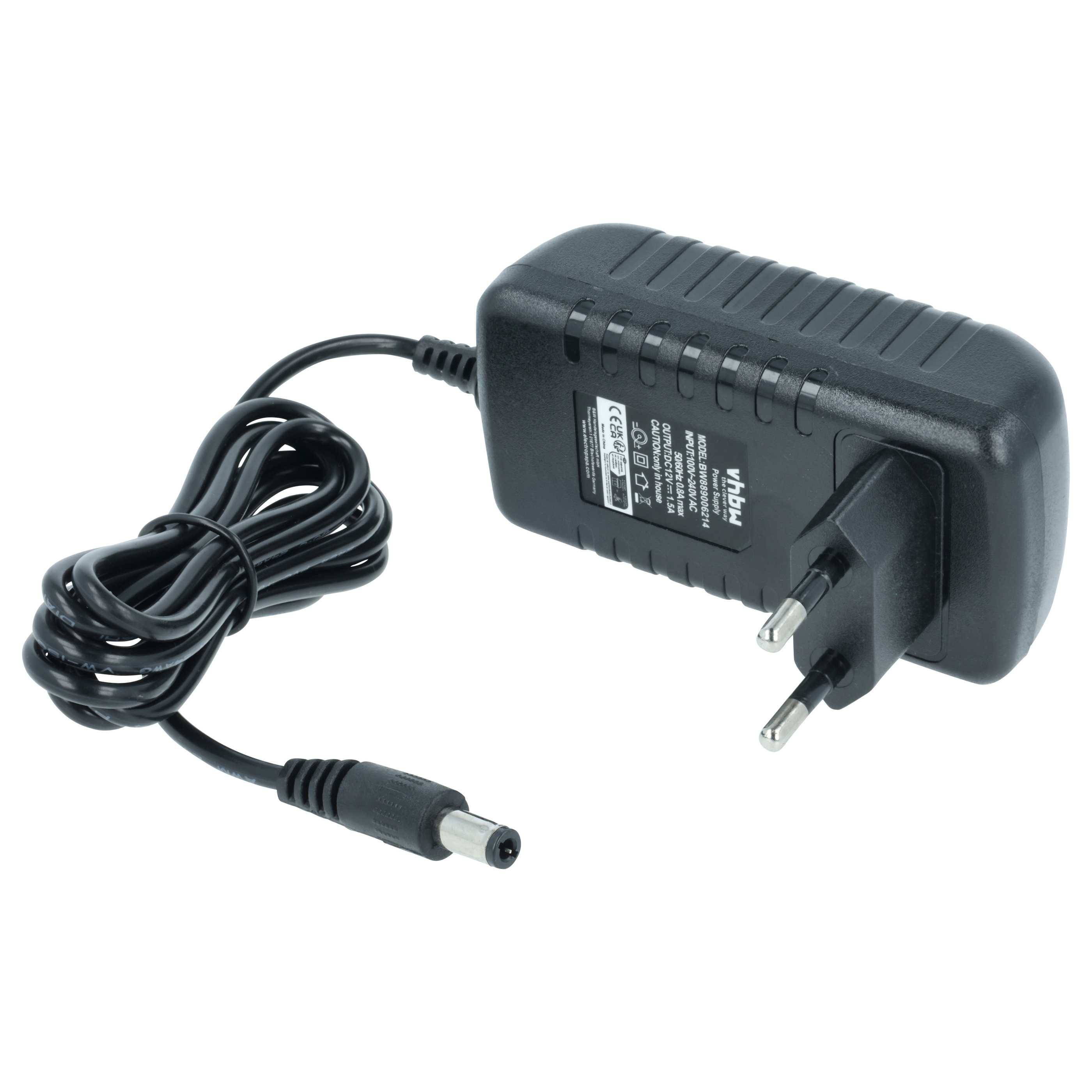 vhbw Netzteil kompatibel mit Quigg GT-SMC-01 Massagegerät | Massagepistole - 12 V, 138 cm-0