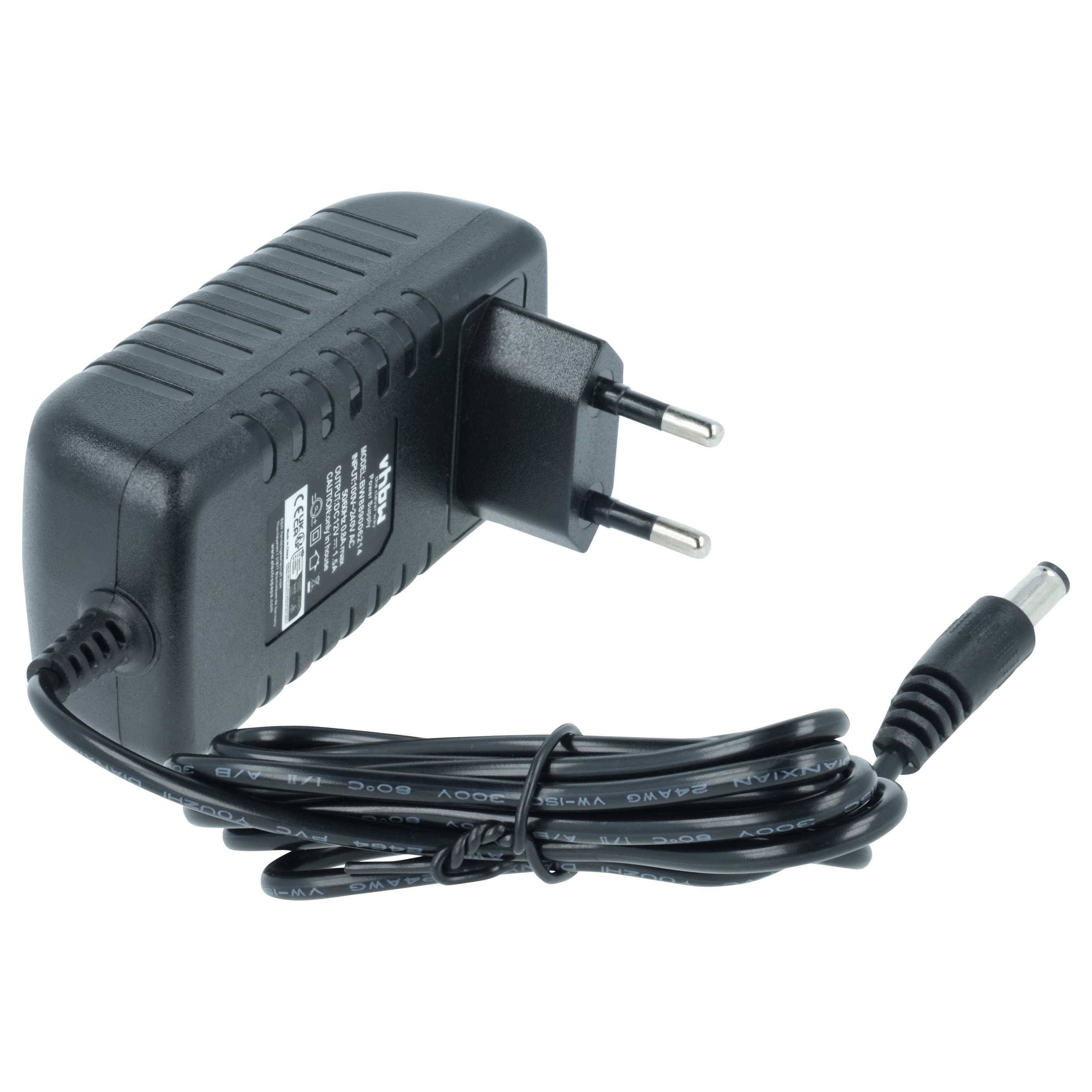 vhbw Netzteil kompatibel mit Quigg GT-SMC-01 Massagegerät | Massagepistole - 12 V, 138 cm-1