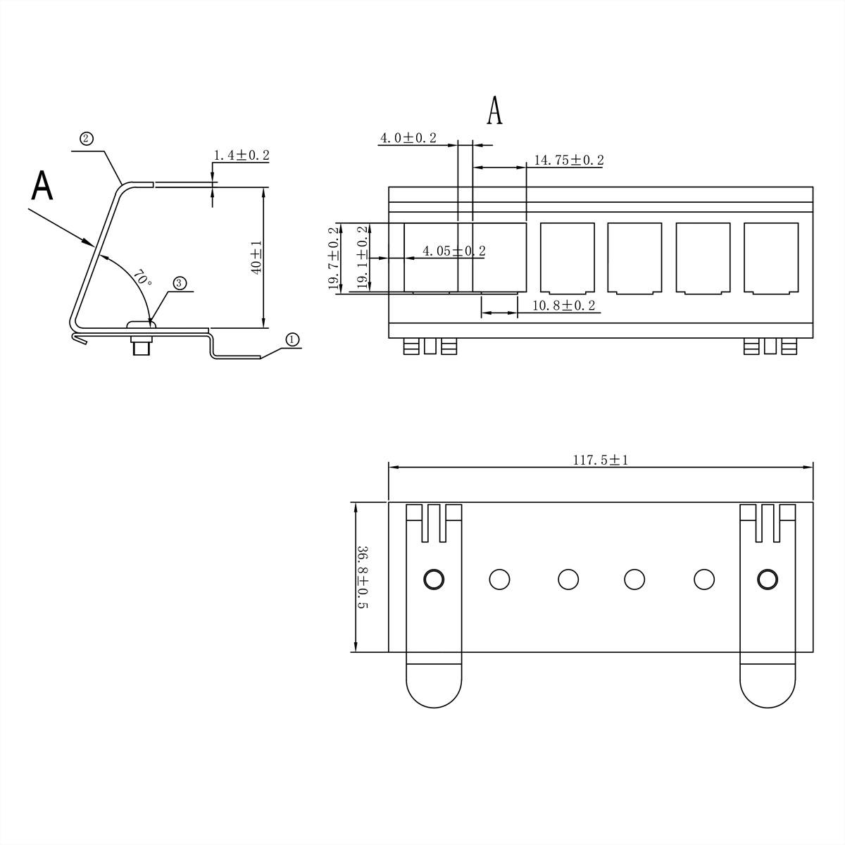VALUE Hutschienen-Adapter unbestückt, für 6 Keystones-1