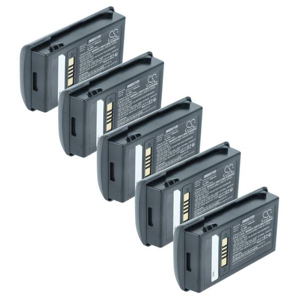 vhbw 5x Akku Ersatz für Motorola 82-000012-01, BT-000375, BTRY-MC32-01-01 | für Barcodescanner POS (6800 mAh, 3,7 V