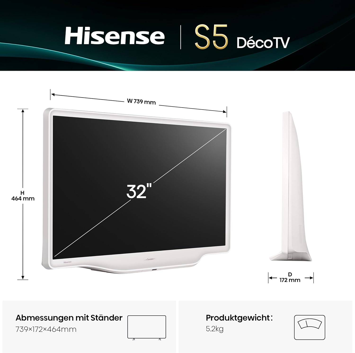 Hisense TV 32S5Q 32 Full HD QLED - LCD-TV - 81,3 cm-1