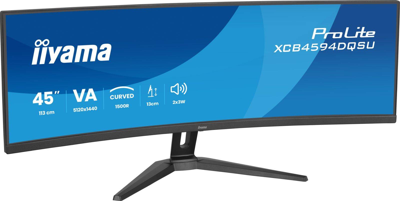 iiyama ProLite XCB4594DQSU-B1 Curved-Monitor 113cm (44.5") DQHD, VA, 2ms, HDMI, DP, USB-C-2