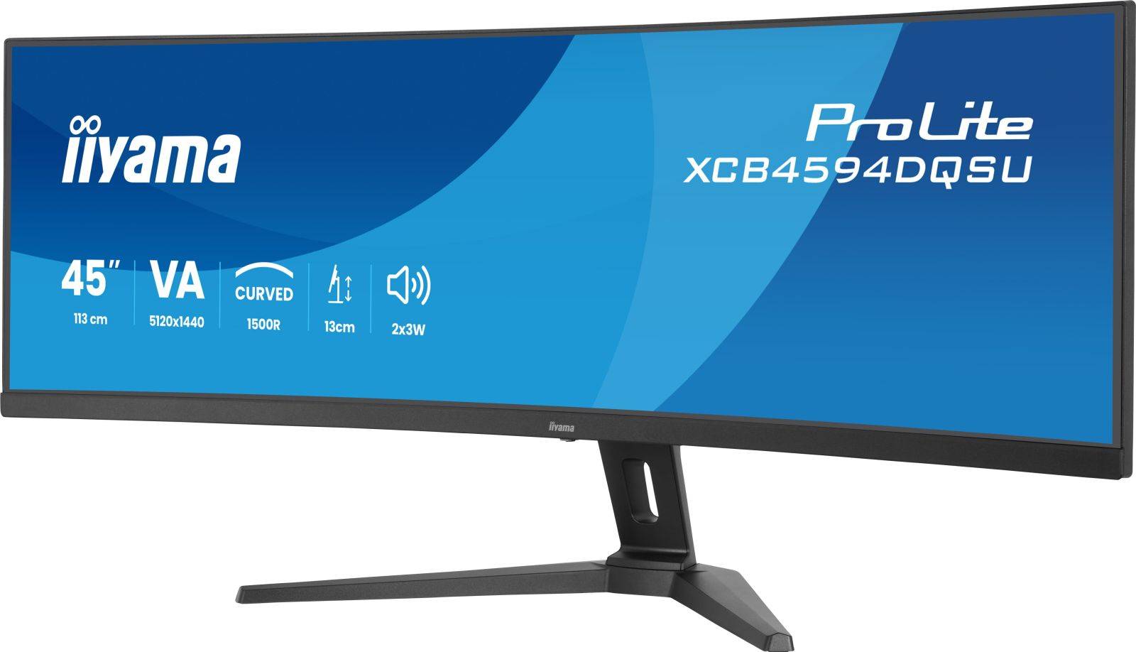 iiyama ProLite XCB4594DQSU-B1 Curved-Monitor 113cm (44.5") DQHD, VA, 2ms, HDMI, DP, USB-C-3