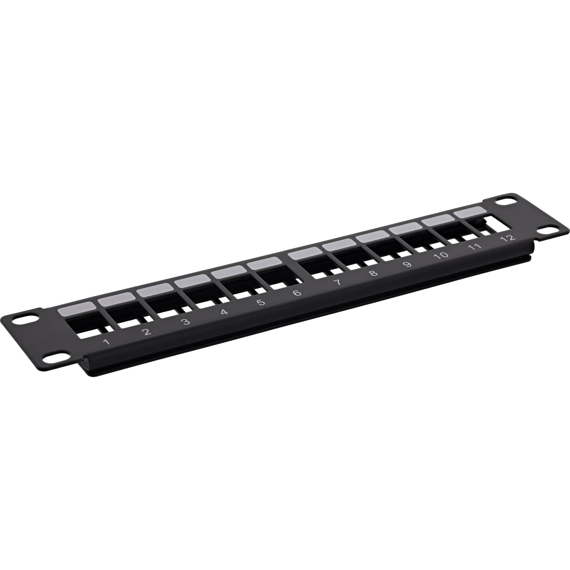 InLine® 10" Leerpanel 12-fach, für Keystone Module, 1HE, schwarz-0