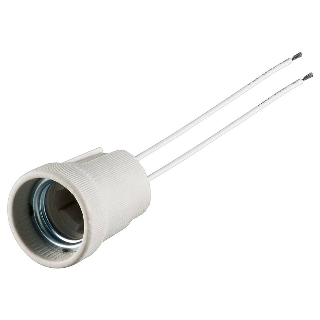 Goobay E27 Lampenfassung mit Zwillingslitze max. 100 W/250 V (AC), 0,15 m Kabel, Keramik-0