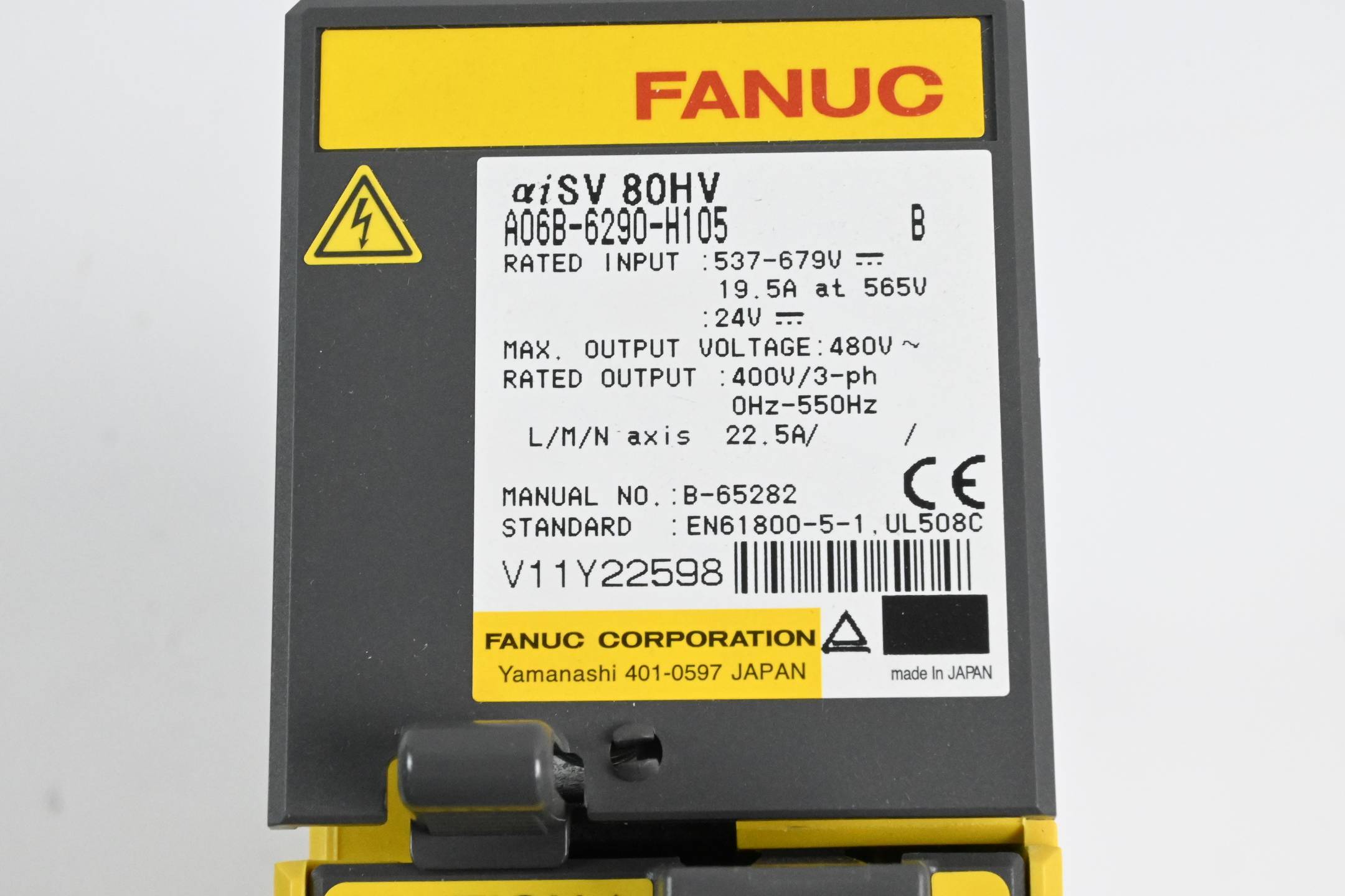 Fanuc Servo Drive Amplifier aiAV 80HV ( A06B-6290-H105 )-3