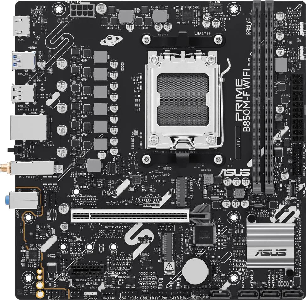 ASUS Prime B850M-F WIFI 90MB1N80-M0EAY0 - Mainboard - AMD Sockel AM5 (Ryzen Zen4)-1