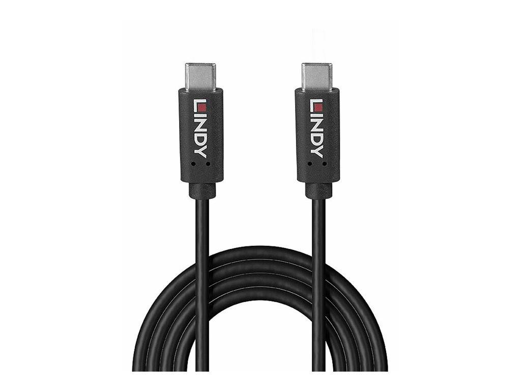 Lindy USB-Kabel - USB-C (M) zu USB-C (M) - USB 3.2 - 20 V - 5 A - 1.5 m - 4K60Hz (4096 x 2160)