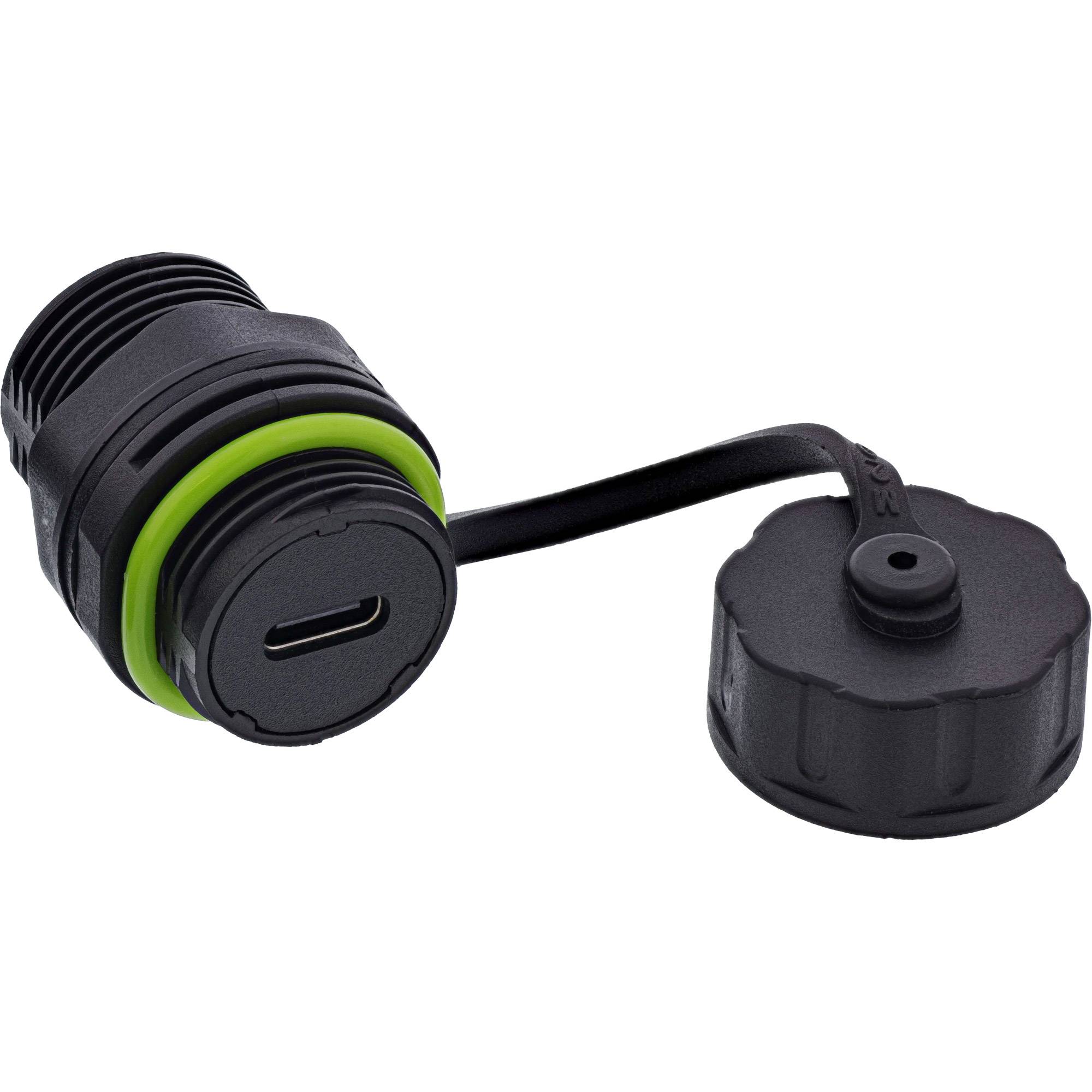 InLine® USB-C-Kabelkupplung, mini, IP68, geschirmt, 2x USB-C Buchse Adapter / Konverter IP68-0