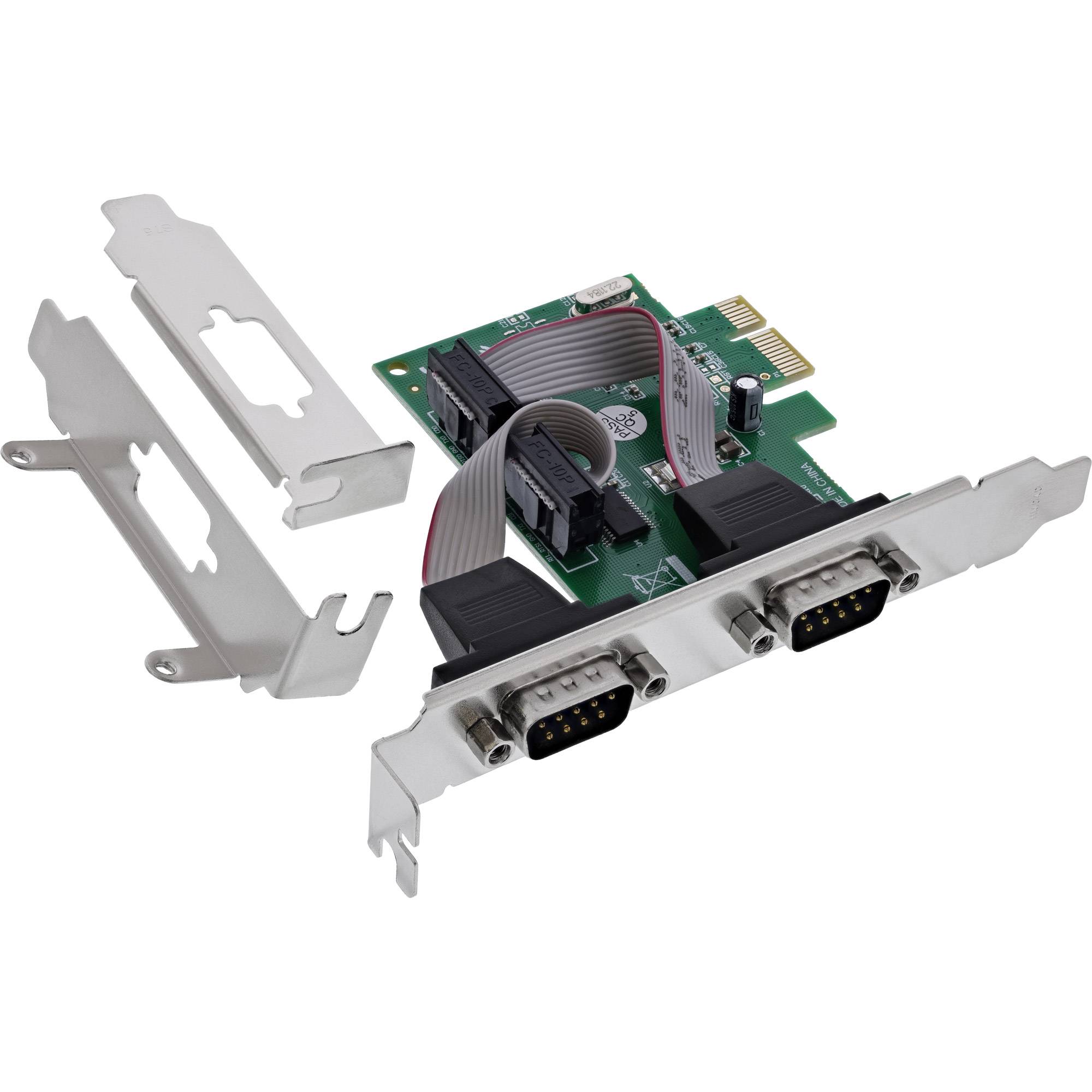 InLine PCIe 2-Port RS-232 Karte 2x D-Sub 9 Stecker inkl. Low-Profile (76619F)