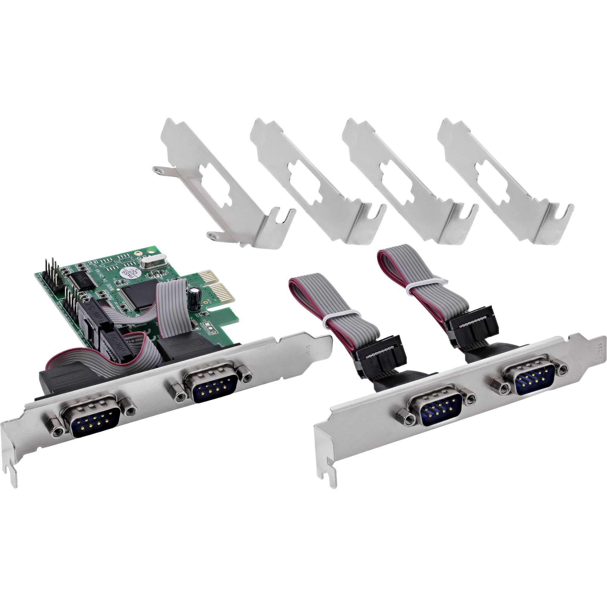 InLine® PCIe 4-Port RS-232 Karte, 4x D-Sub 9 Stecker, inkl. Low-Profile-0
