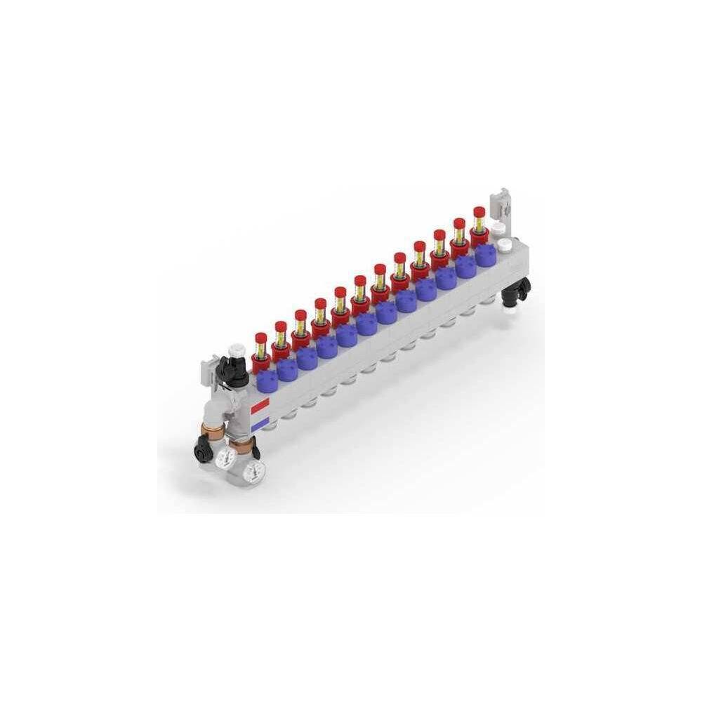 Rehau Rautherm Speed Verteiler HKV-D Polymer 12 Heizkreise, Konnektor 16-1