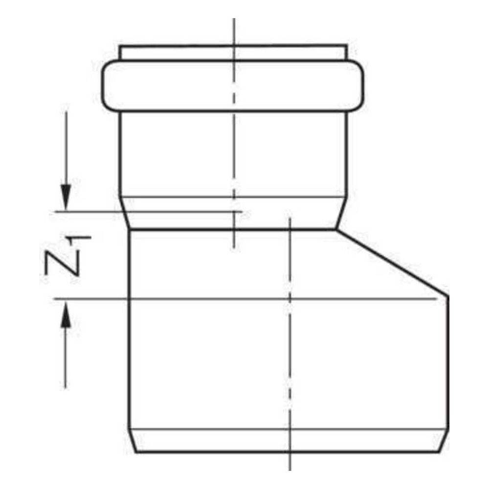REHAU RAUPIANO PLUS, Übergangsrohr, DN 50/32, 1 Stk.-1
