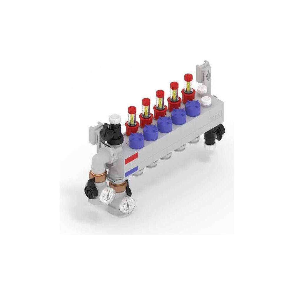 Rehau Rautherm Speed Verteiler HKV-D Polymer 5 Heizkreise, Konnektor 16-2
