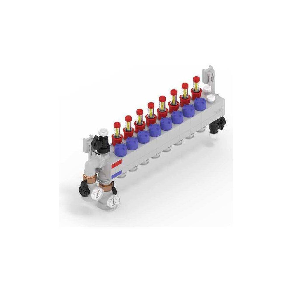 Rehau Rautherm Speed Verteiler HKV-D Polymer 8 Heizkreise, Konnektor 17-2