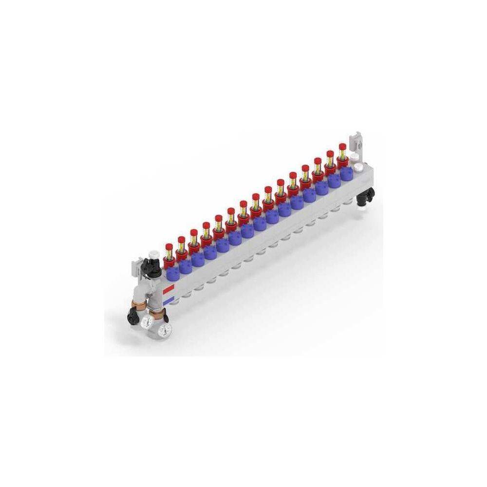 Rehau Rautherm Speed Verteiler HKV-D Polymer 15 Heizkreise, Konnektor 16-2